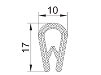封邊裝飾夾條截面圖