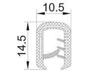 封邊裝飾夾條截面圖